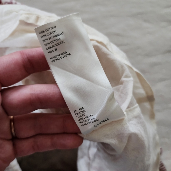 Anthropologie Georgina floral maroon cream dress flowy midi womens small - Picture 14 of 14